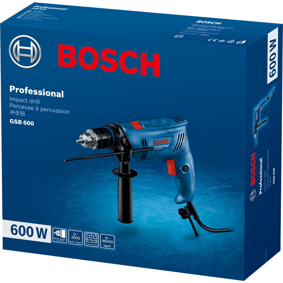 Ảnh Máy khoan động lực GSB 600 + Tặng kèm 1 Bộ mũi khoan và vặn vít X-Line 34 món 2