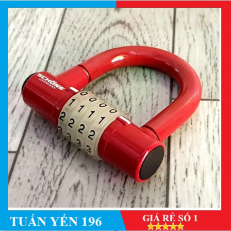 Ổ Khóa 4 Số Có Đổi Mã Chữ U SC-801 có ánh sáng dạ quang chính hãng