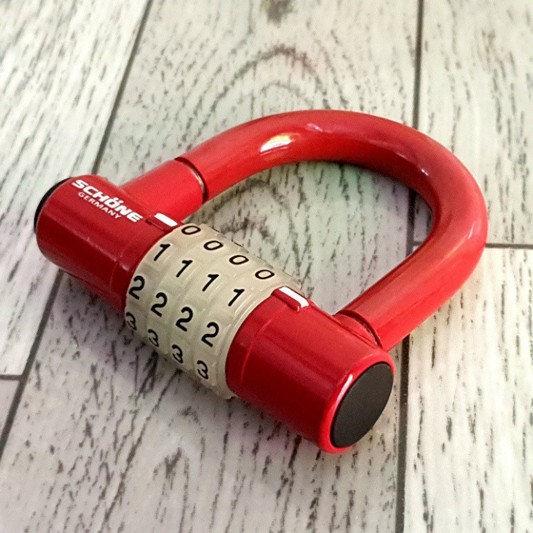 Ổ Khóa 4 Số Có Đổi Mã Chữ U SC-801 có ánh sáng dạ quang chính hãng