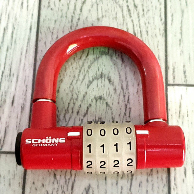 Ổ Khóa 4 Số Có Đổi Mã Chữ U SC-801 có ánh sáng dạ quang chính hãng