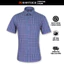 Sơ Mi Caro Tay Ngắn Màu Xanh - Xanh Navy, Form Tailor Fit Chống Nhăn, Lai Ngang - Áo Nam Khatoco