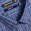 Sơ Mi Caro Tay Ngắn Màu Xanh - Xanh Navy, Form Tailor Fit Chống Nhăn, Lai Ngang - Áo Nam Khatoco