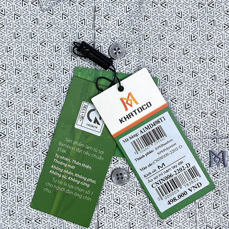 Sơ Mi  Tay Dài Màu Xám - Trắng, Form Tailor Fit Chống Nhăn, Lai Bầu - Áo Nam Khatoco