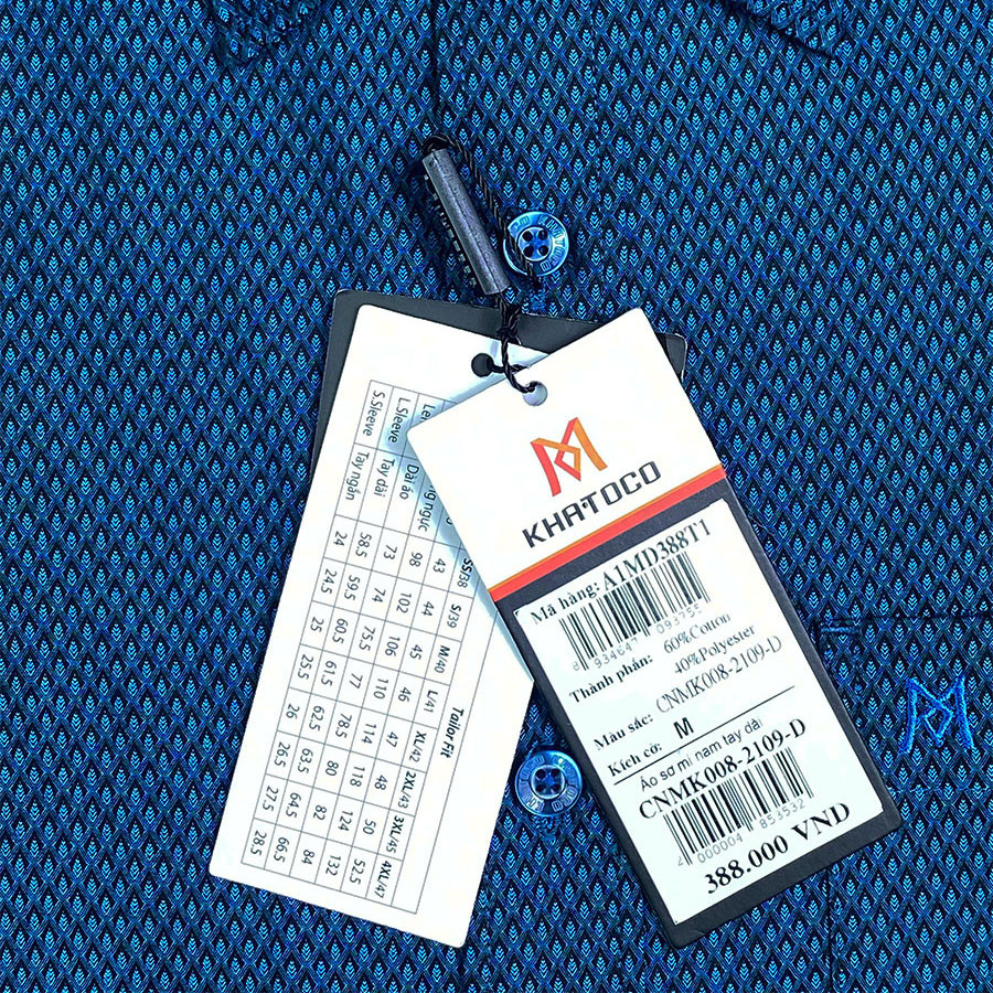 Sơ Mi Caro Tay Dài Màu Xanh - Đen, Form Tailor Fit Chống Nhăn, Lai Bầu - Áo Nam Khatoco