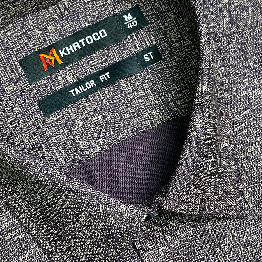 Sơ Mi  Tay Ngắn Màu Nâu, Form Tailor Fit Chống Nhăn, Lai Ngang - Áo Nam Khatoco