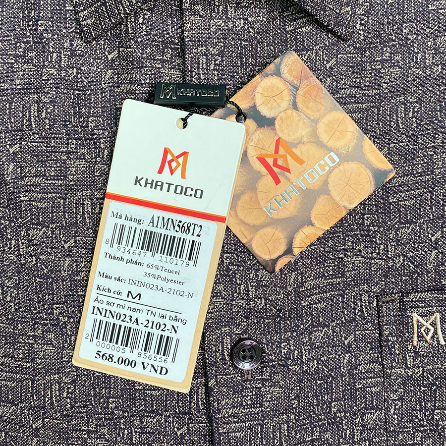 Sơ Mi  Tay Ngắn Màu Nâu, Form Tailor Fit Chống Nhăn, Lai Ngang - Áo Nam Khatoco