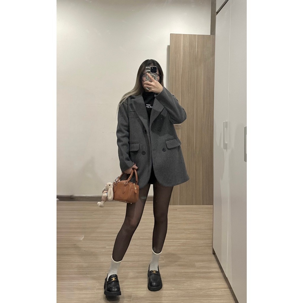 Áo dạ blazer Chililuu áo dạ form giấu quần sang chảnh Hàn Quốc