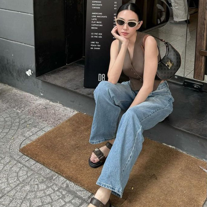 XẢ HÀNG - Áo gile croptop Chililuu áo gile vạt chéo hở nách cách tân phong cách cá tính sang chảnh
