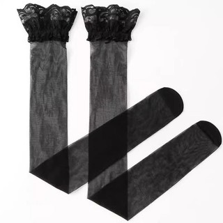 Tất vớ đùi nữ trơn sexy viền hoa ren mỏng quyến rũ TAT02 Tớ vớ nữ tất đùi thun trơn hoa ren gợi cảm