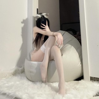 Tất lưới trơn sexy gợi cảm, tất lưới ngang đùi ren mềm mại TAT02 Tất vớ nữ thun hoa co dãn quyến rũ