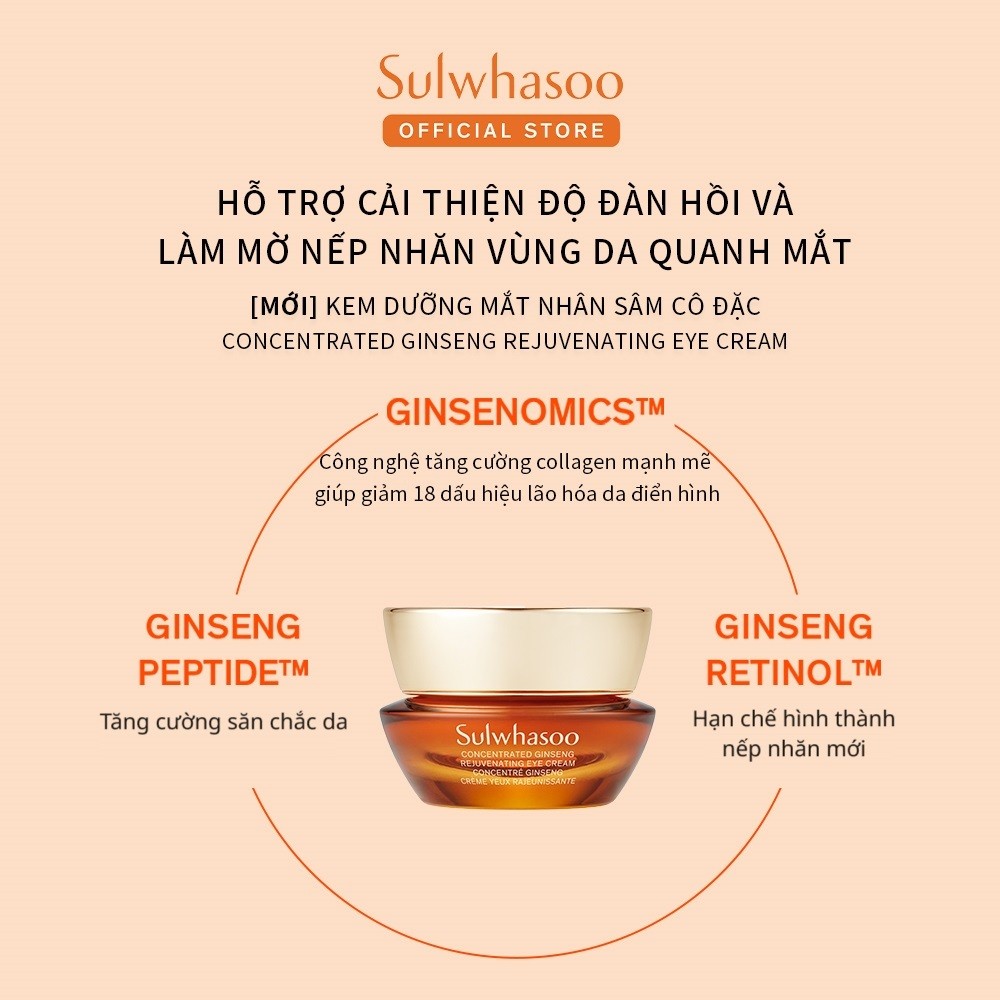 Ảnh Kem Dưỡng Mắt Dưỡng Da Săn Chắc Sulwhasoo Concentrated Ginseng Rejuvenating Eye Cream 15ml 3