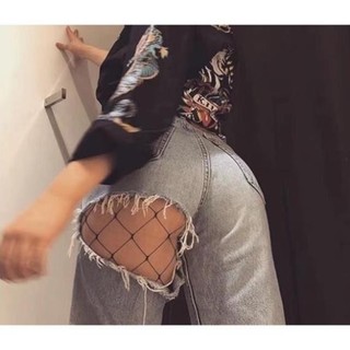 Quần tất lưới đen gợi cảm cho nữ tất lưới dài chống chảy xệ TAT05 Quần tất nữ ren lưới mắt to sexy quyến rũ