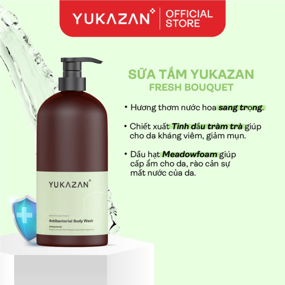 Ảnh Sữa Tắm Dưỡng Ẩm Kháng Khuẩn Yukazan Hương Nước Hoa 1000ml 2