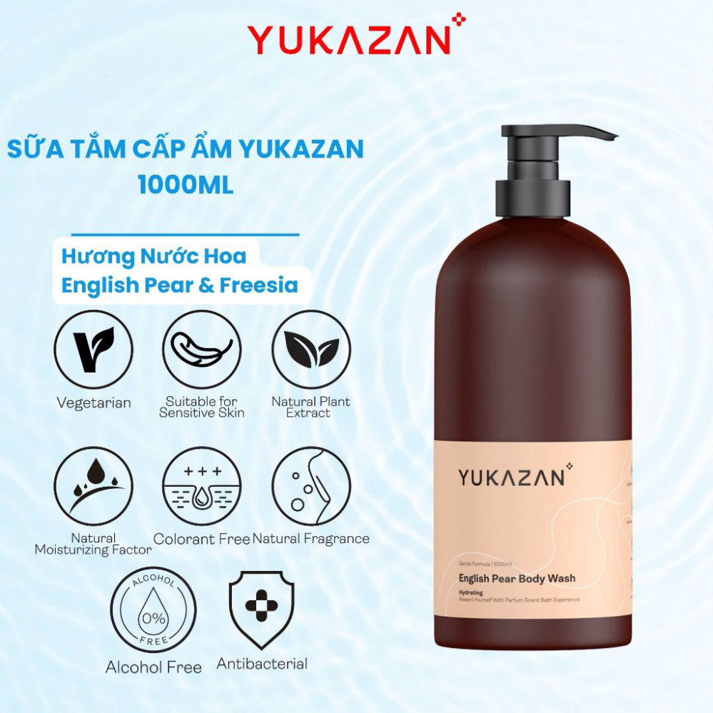 Ảnh Sữa Tắm Cấp Ẩm Yukazan Hương Nước Hoa English Pear & Freesia 1000ml 1
