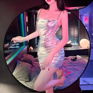 Váy body bling 2 dây cổ đổ quyến rũ gợi cảm thiết kế dành cho nữ mùa hè eo thon DN105 Đầm ngủ nữ gợi cảm quyến rũ