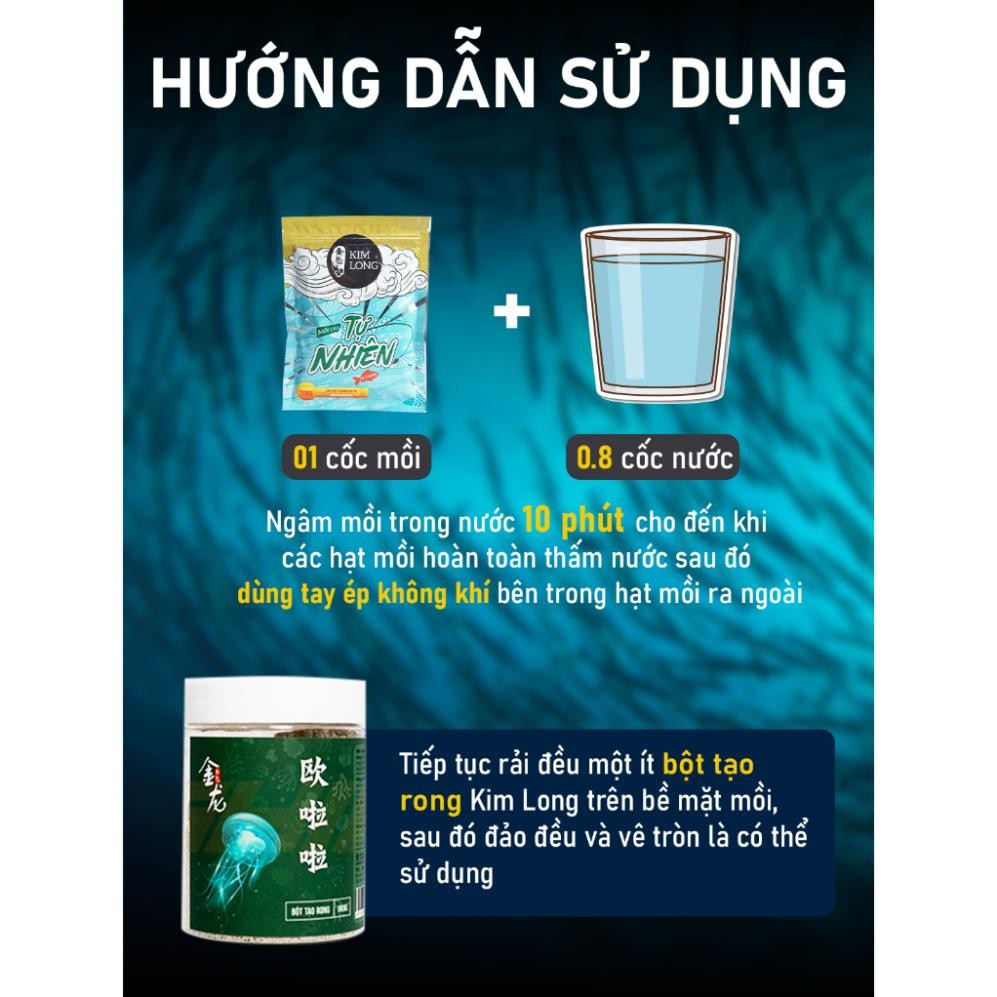Mồi Câu Tự Nhiên Kim Long Mồi Câu Cá Vị Thơm Vị Tanh Siêu Nhạy  - shopTin