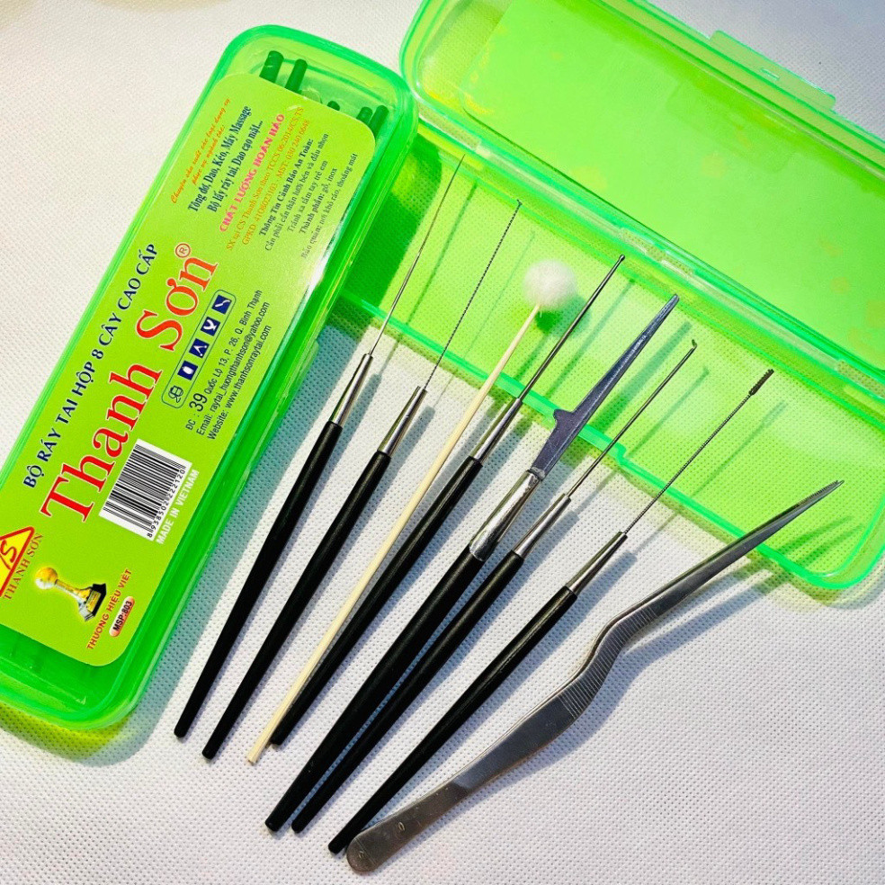Bộ dụng cụ lấy ráy tai - móc ráy tai Thanh Sơn 8 món kèm hộp | Shopee ...