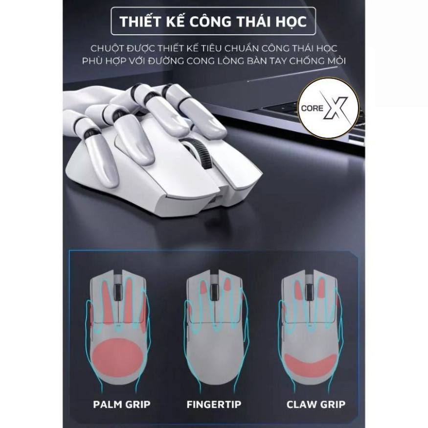 Chuột Gaming Attack Shark R1-X11 Siêu Nhẹ Chip Paw3311 Cực Mạnh 3 Mode Kết Nối Bluetooth / 2.4G / Type-C | BigBuy360 - bigbuy360.vn