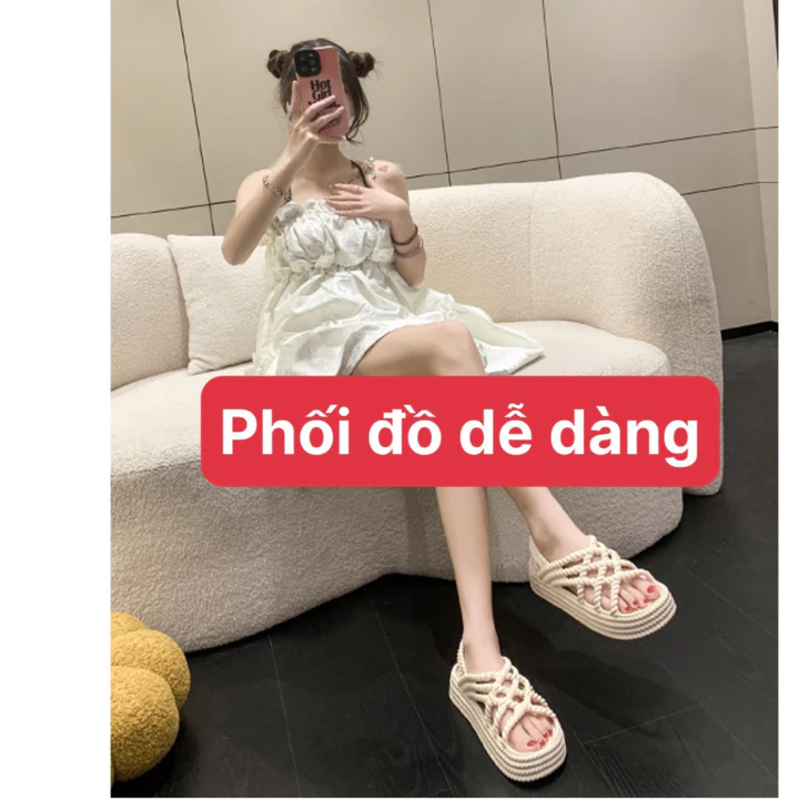 Dép sandal nữ quai hậu đế cao 5cm thời trang sang chảnh đi mưa eva unisex ulzzang có quai hậu êm chân-giày dép 97