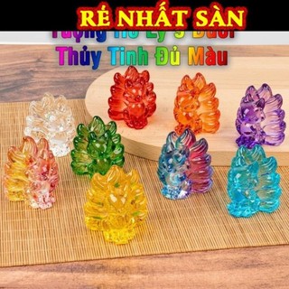 (LOẠI 1) Tượng Thủy Tinh Hồ Ly 9 Đuôi Pha Lê Trang Trí , Hồ Ly Chúa Thủy Tinh