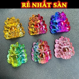 (LOẠI 1) Tượng Thủy Tinh Hồ Ly 9 Đuôi Pha Lê Trang Trí , Hồ Ly Chúa Thủy Tinh
