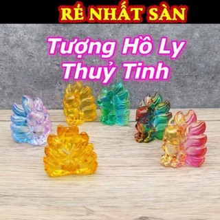 (LOẠI 1) Tượng Hồ Ly 9 Đuôi Thủy Tinh Pha Lê Cực Đẹp , Trang Trí , Mang Ý Nghĩa Tài Lộc Bình An