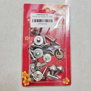 [TẶNG full L.đền đỏ] Combo bộ ỐC DÀN ÁO, ốc áo Salaya - Thái V2 cho Dr,Wave,Futurled,Ex,Sirius...
