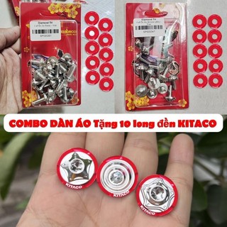 [Tặng l.đền] BỘ ỐC LỐC MÁY Salaya tặng long đền đỏ dòng xe Dr,Wave,Sirius,Exciter,FutureLed,Vario...