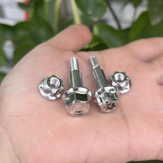 [Loại 1] Combo ốc tay thắng zin + Tán 6 hở inox 304 tặng kèm long đền đỏ (dùng cho xe số thắng đĩa)
