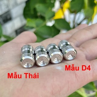 [LOẠI 1] Cặp Van Vòi Salaya INOX 304, nắp van vòi xe máy mẫu THÁI trơn, mẫu nhám D4