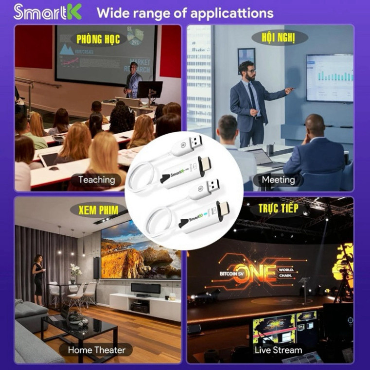 Bộ dây HDMI không dây chính hãng SmartK
