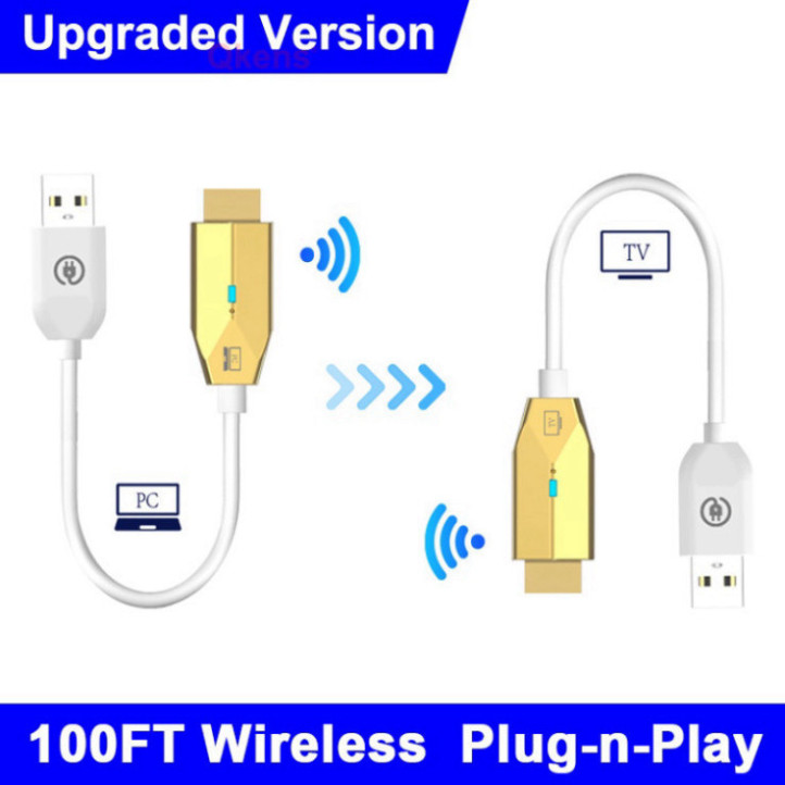 HDMI không dây chính hãng LAD vỏ kim lại mạ vàng Cho PS4 DVD TV Box Camera PC Laptop