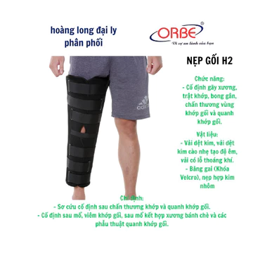 Nẹp Gối Orbe H2 Hỗ Trợ Cố Định Xương Khớp Gối & Quanh Khớp Gối