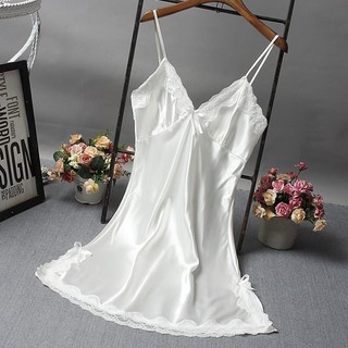 Váy ngủ 2 dây, Đầm 2 dây Vải Lụa Lạnh Xẻ Mỏng Màu Sắc Ngọt Ngào Thời Trang Quyến Rũ Cho Nữ DN107 Đồ Ngủ Nữ Gợi Cảm