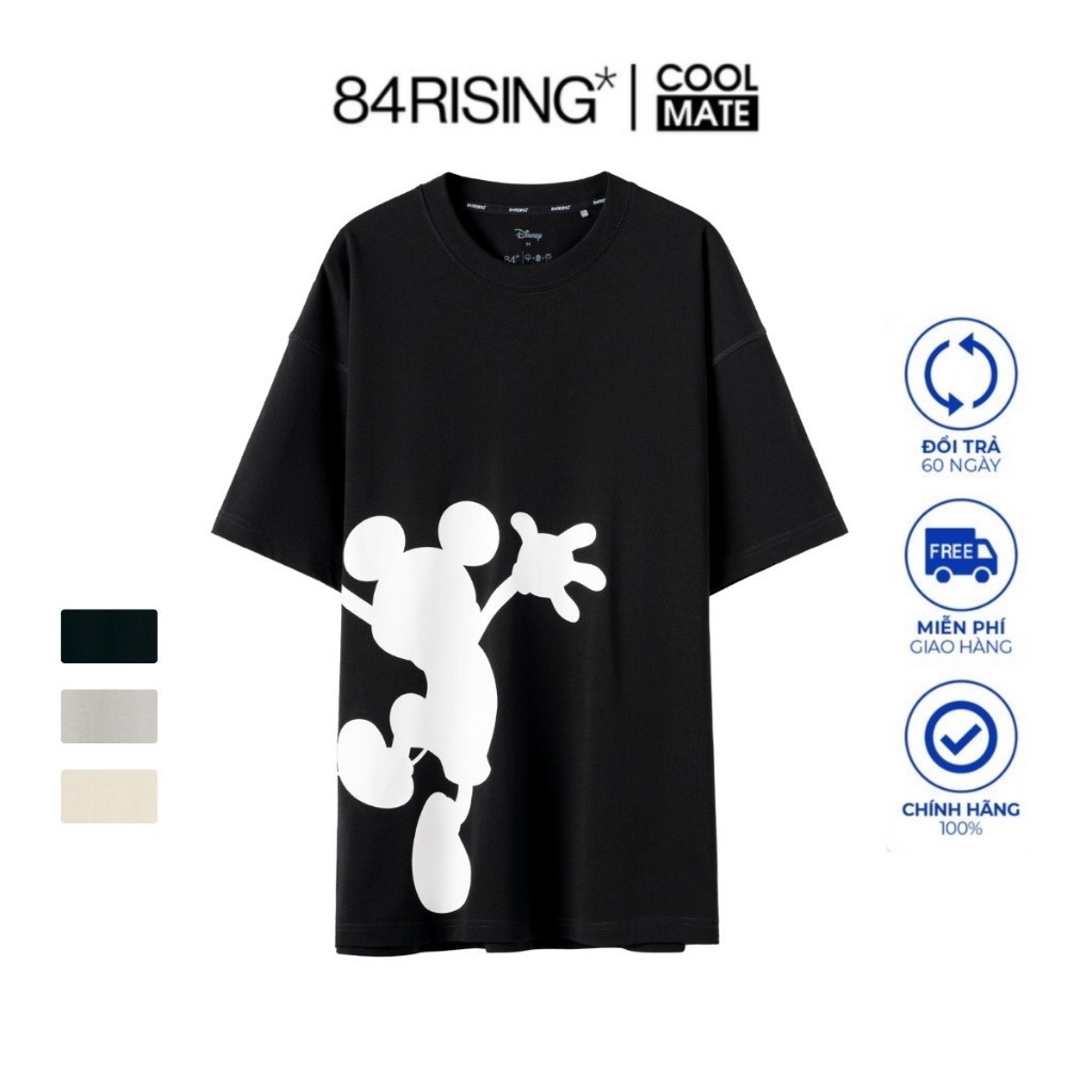 Áo thun Disney oversize 84RISING Happy Mickey Coolmate | Shopee Việt Nam