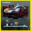 Bộ 5 Tấm Tranh Tráng Gương Ghép Decor SIÊU XE - FERRARI - BUGATTI - LAMBORGHINI Dán Tường Kèm Keo 3M siêu bám dính