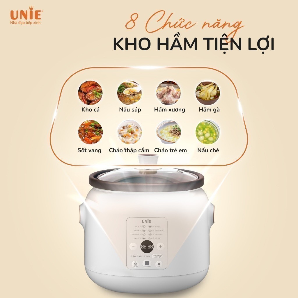 Ưu điểm Nồi kho hầm đa năng UNIE USC208