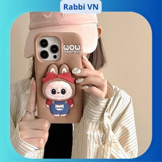 Ốp lưng iphone LABUBU Nơ Đỏ có giá đỡ siêu hot Cho 6plus/7plus/x/xs/xsm/11/12/13/14/15/16/pro/plus/promax RABBI