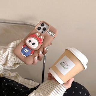 Ốp lưng iphone LABUBU Nơ Đỏ có giá đỡ siêu hot Cho 6plus/7plus/x/xs/xsm/11/12/13/14/15/16/pro/plus/promax RABBI