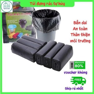 Túi đựng rác sinh học tự hủy an toàn kích thước 55x65cm - Set 3 cuộn