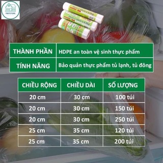 Túi Bóng Sinh Học An Toàn Cho Thực Phẩm, Bảo Quản Tủ Lạnh Sạch Sẽ, Nhiều Kích Cỡ, Tiện ích