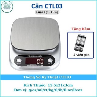 Cân Điện Tử Mini, Cân Tiểu Ly Điện Tử - 0.1g Đến 10kg Chính Xác Cao Tặng Kèm Pin, Đa TIỆN DỤNG