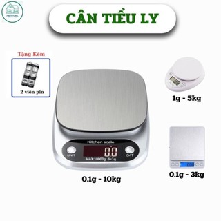 Cân Điện Tử Mini, Cân Tiểu Ly Điện Tử - 0.1g Đến 10kg Chính Xác Cao Tặng Kèm Pin, Đa TIỆN DỤNG