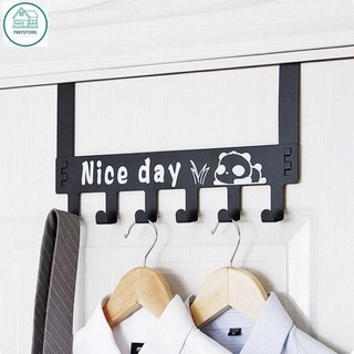 Móc Treo ồ, treo quần áo sau cửa Nice Day màu đen bằng thép chống gỉ, tiện ích