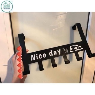 Móc Treo ồ, treo quần áo sau cửa Nice Day màu đen bằng thép chống gỉ, tiện ích