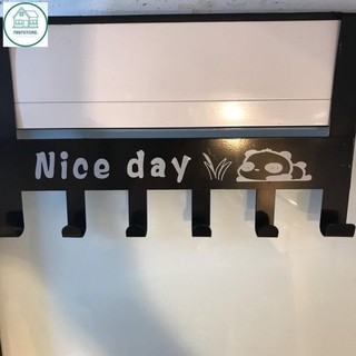 Móc Treo ồ, treo quần áo sau cửa Nice Day màu đen bằng thép chống gỉ, tiện ích