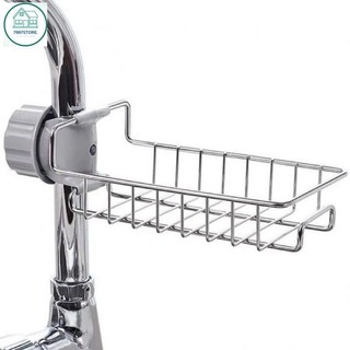 Kệ Inox Gắn Vòi Rửa Bát Để Giẻ Rửa Bát Tiện Lợi, giỏ inox treo để đồ rửa bát, đựng giẻ rửa bát, rửa chén