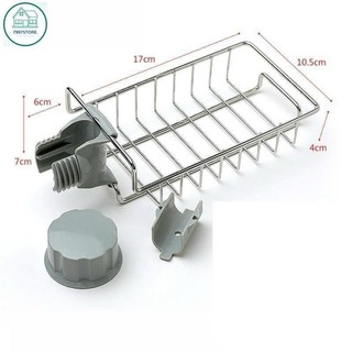 Kệ Inox Gắn Vòi Rửa Bát Để Giẻ Rửa Bát Tiện Lợi, giỏ inox treo để đồ rửa bát, đựng giẻ rửa bát, rửa chén
