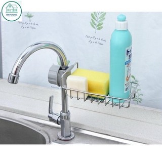 Kệ Inox Gắn Vòi Rửa Bát Để Giẻ Rửa Bát Tiện Lợi, giỏ inox treo để đồ rửa bát, đựng giẻ rửa bát, rửa chén