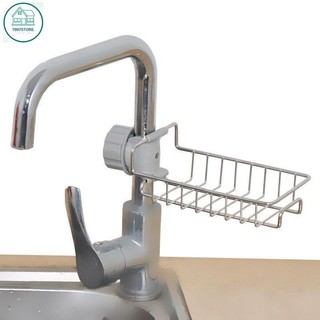 Kệ Inox Gắn Vòi Rửa Bát Để Giẻ Rửa Bát Tiện Lợi, giỏ inox treo để đồ rửa bát, đựng giẻ rửa bát, rửa chén